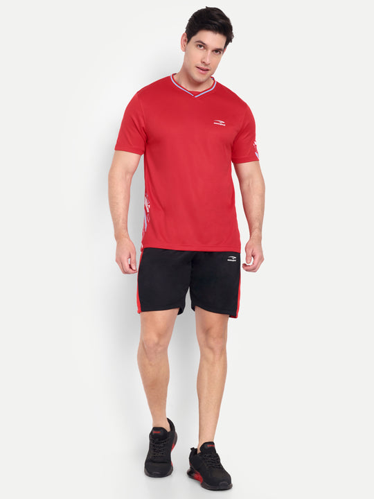 RED CREW NECK TSHIRT