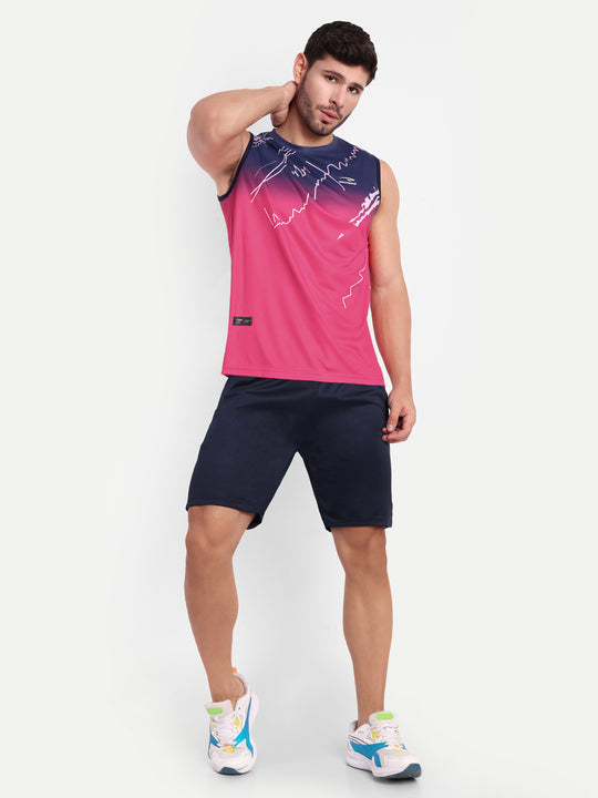 VIBRANT GRAPHIC SLEEVELESS TSHIRT-AERO TEE
