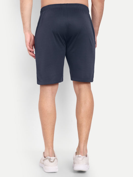 NAVY BLUE GRAPHIC PRINTED SHORTS