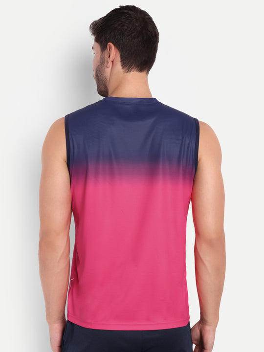 VIBRANT GRAPHIC SLEEVELESS TSHIRT-AERO TEE