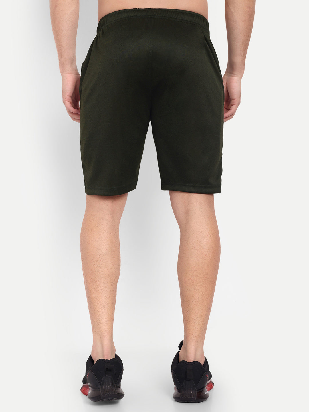 OLIVE GREEN MELANGE SHORTS
