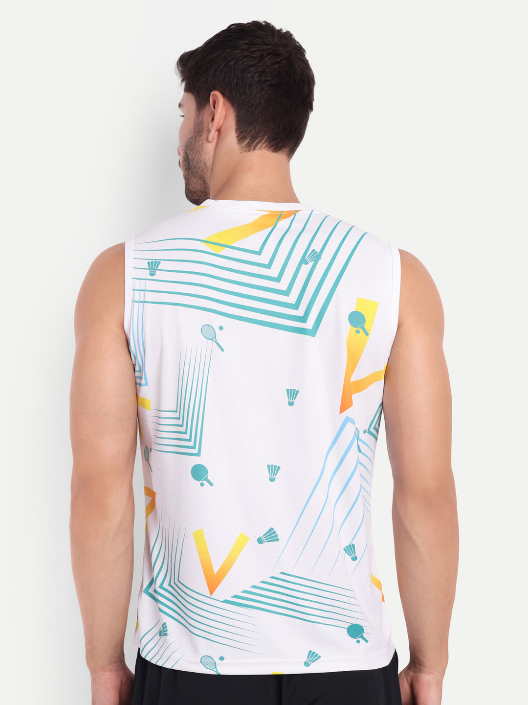SNOW WHITE SLEEVELESS TSHIRT-AERO TEE