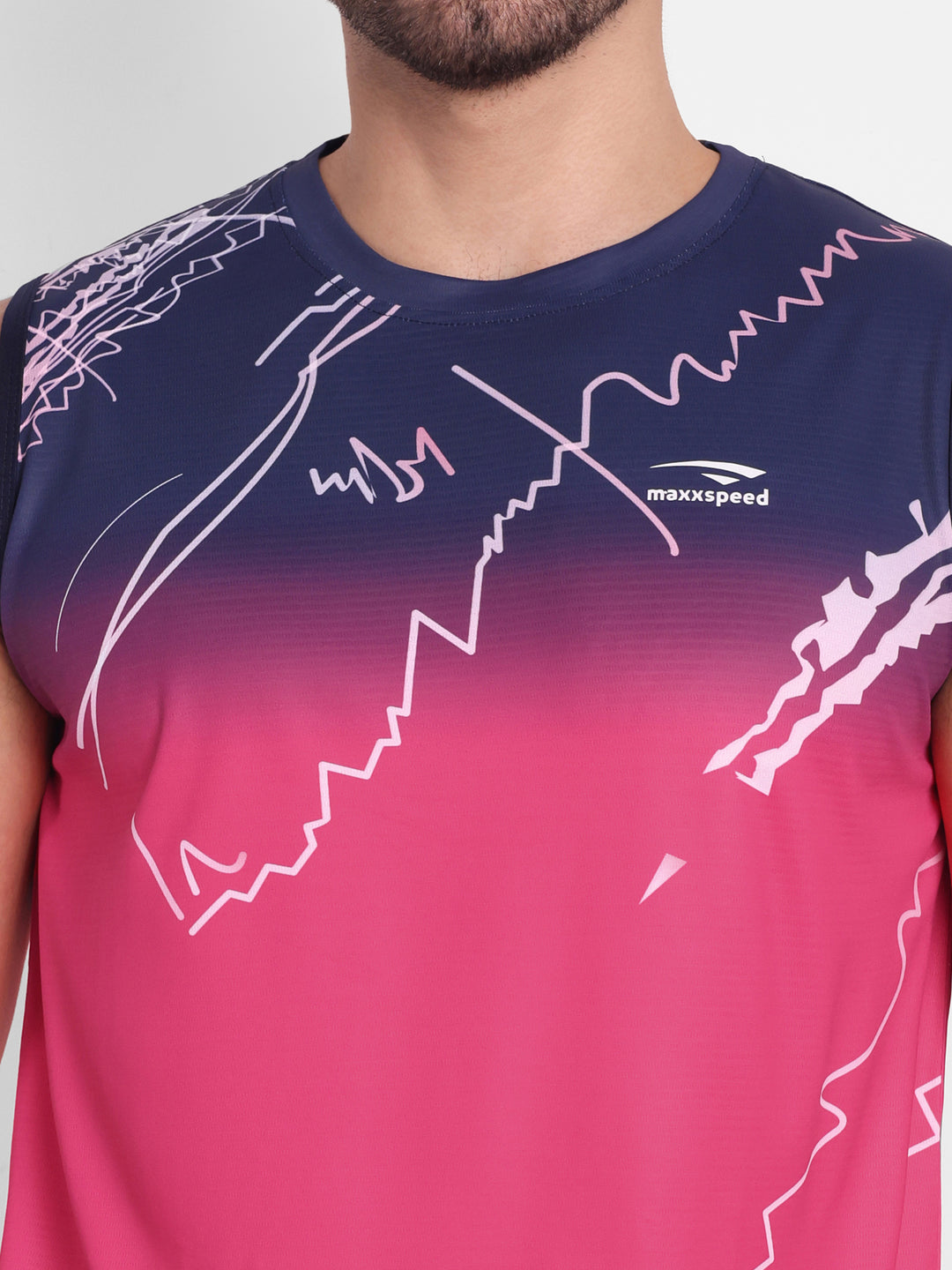 VIBRANT GRAPHIC SLEEVELESS TSHIRT-AERO TEE