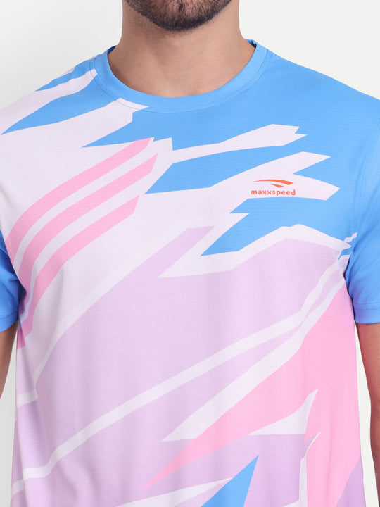 CYAN BLUE GRAPHIC - AERO TEE