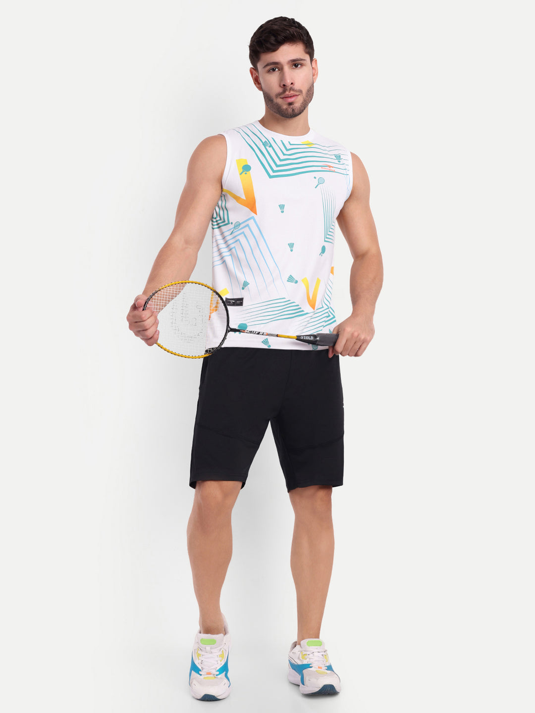 SNOW WHITE SLEEVELESS TSHIRT-AERO TEE