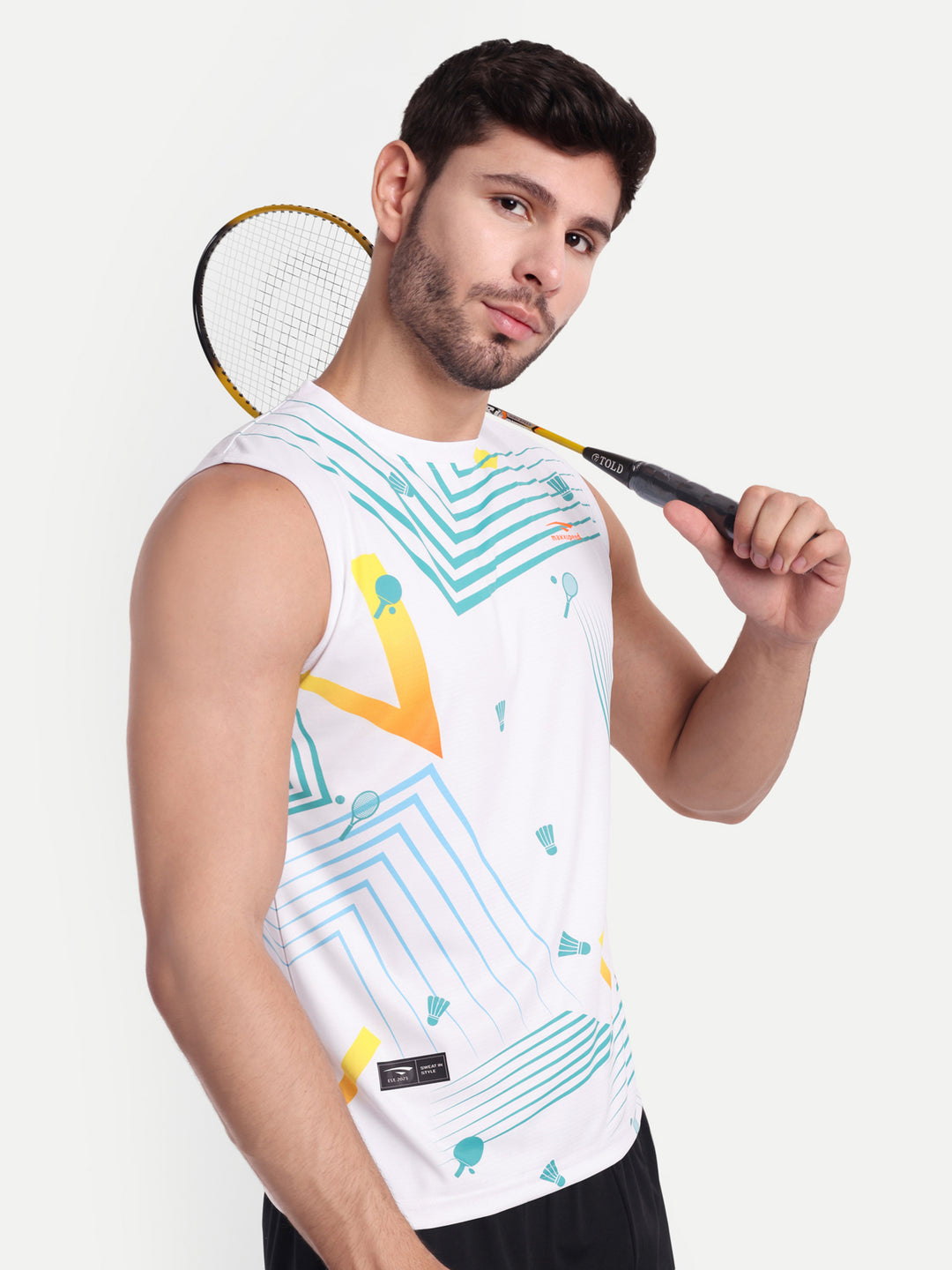 SNOW WHITE SLEEVELESS TSHIRT-AERO TEE